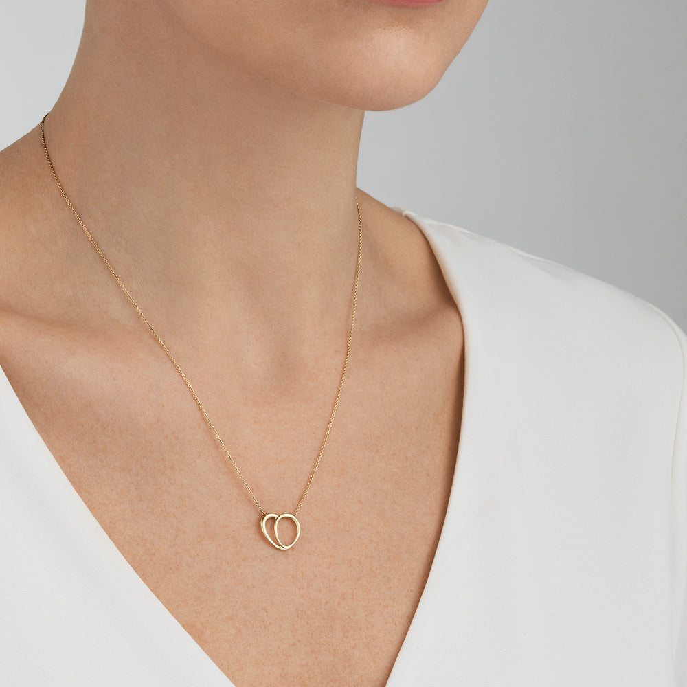Georg Jensen Offspring guld hjerte halskæde - 10014694