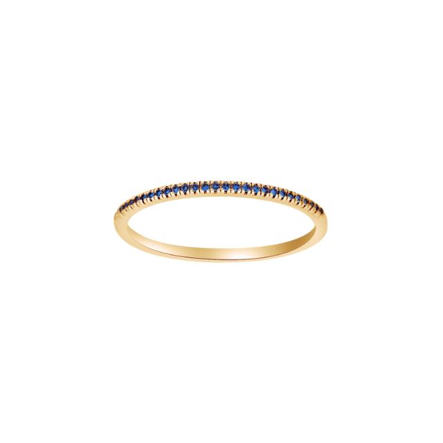 Alliancering med safirer i 14kt guld