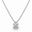 Halvcarat diamant halskæde hvidguld