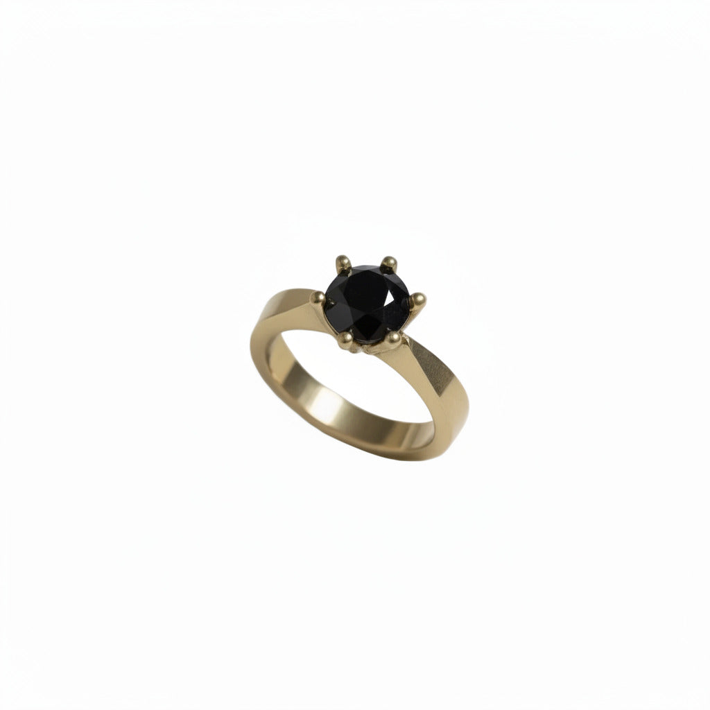 Sort diamantring - 15013D116