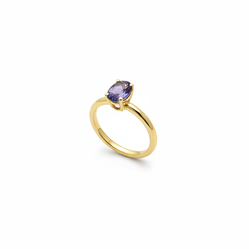 14kt  Safirring - 14022s92