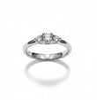 14 kt hvg ring m. 0,22 ct - 16004D22