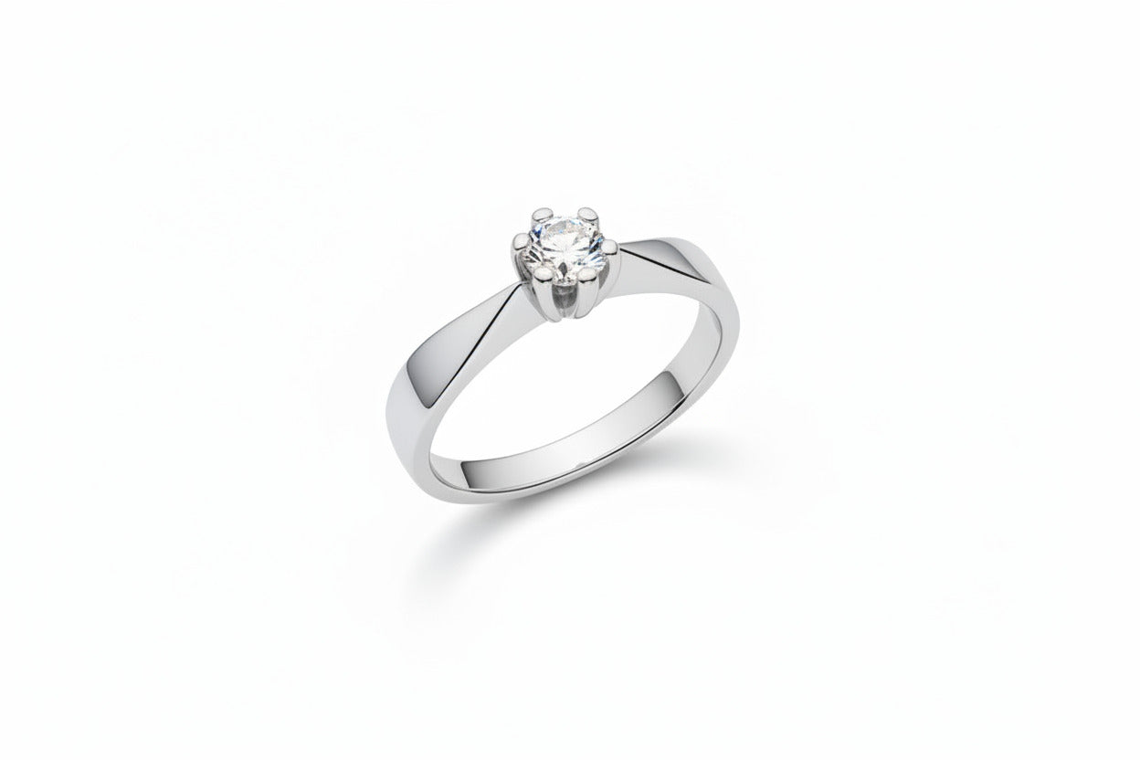 Solitairering m. 0,15ct brillant - 16016D15