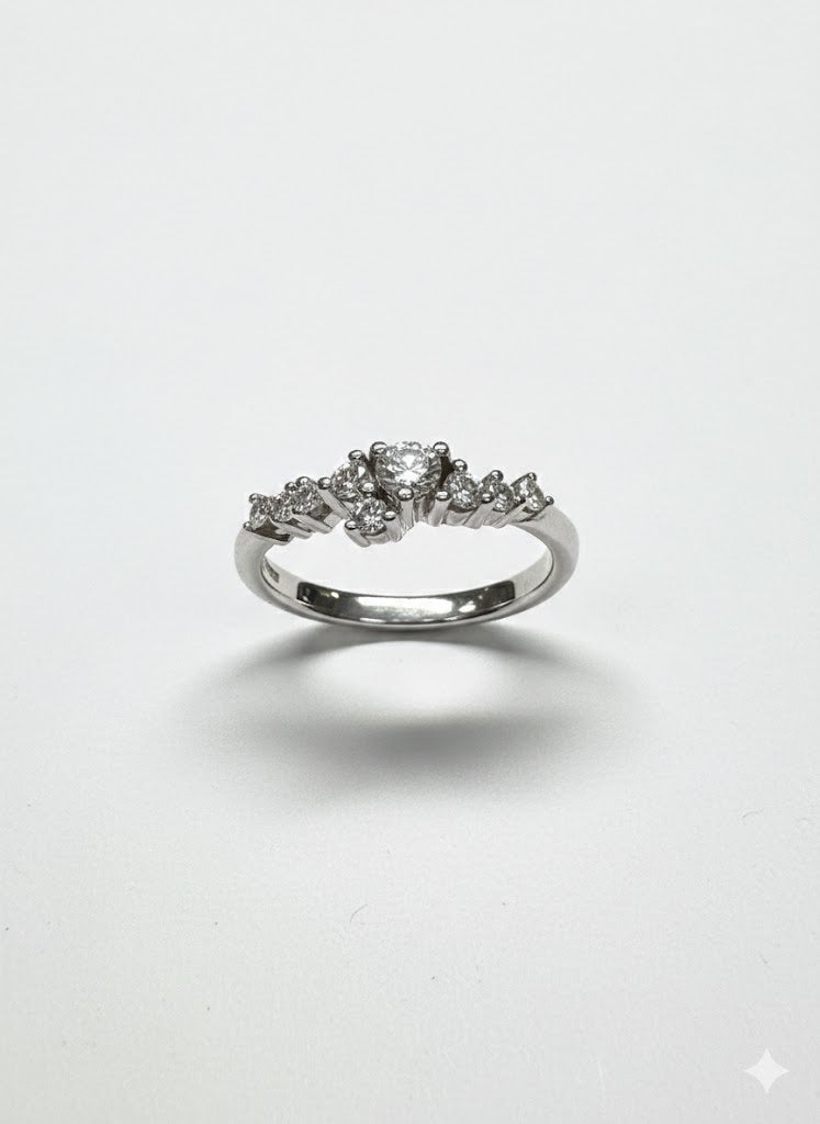 Cherish ring i 14kt hvidguld m. 0,34ct brillanter - 16034D34