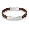 Brunt læderarmbånd Larry - 8501