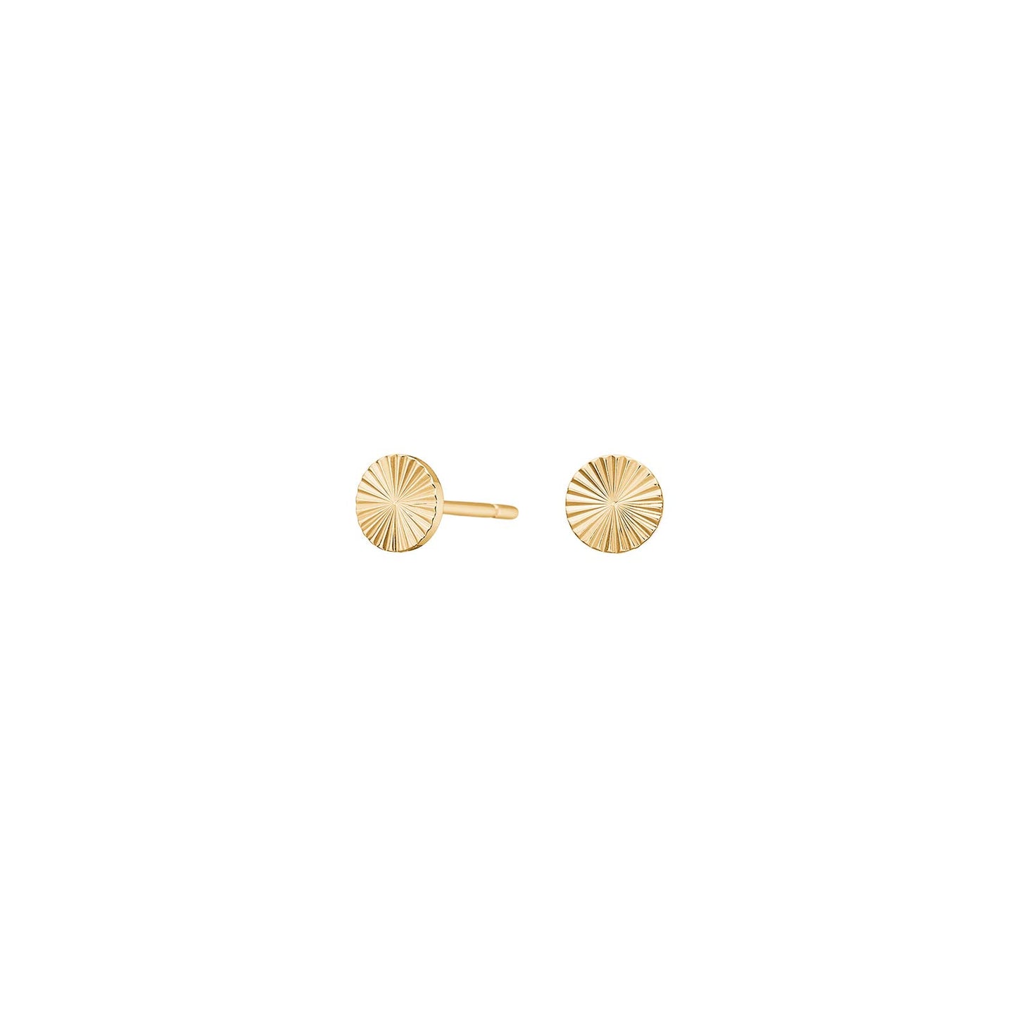 Titanium ørestikker forgyldt cirkel
