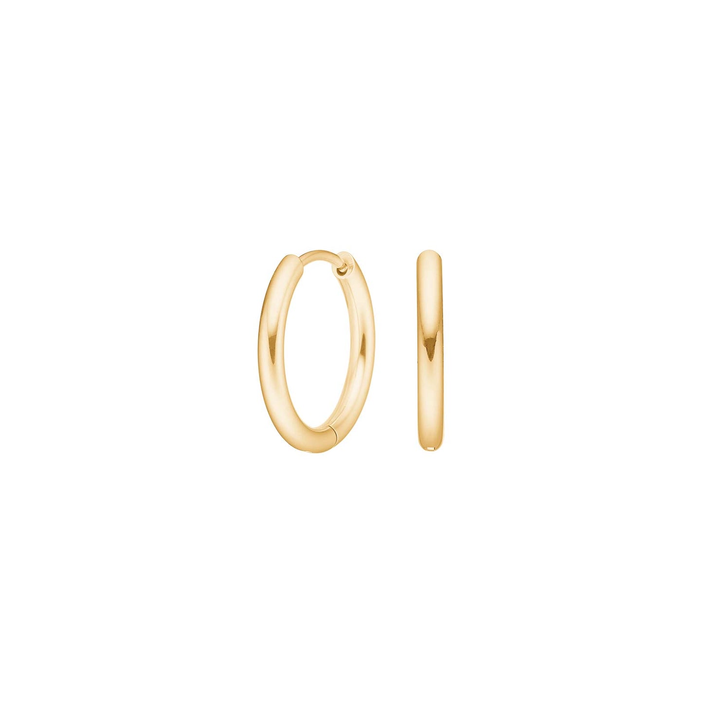 Titanium creoler forgyldt 12mm