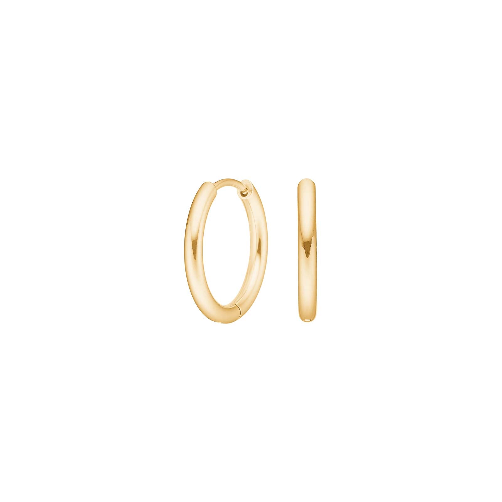 Titanium creoler forgyldt 12mm