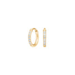 Titanium creoler forgyldt 12mm m cz