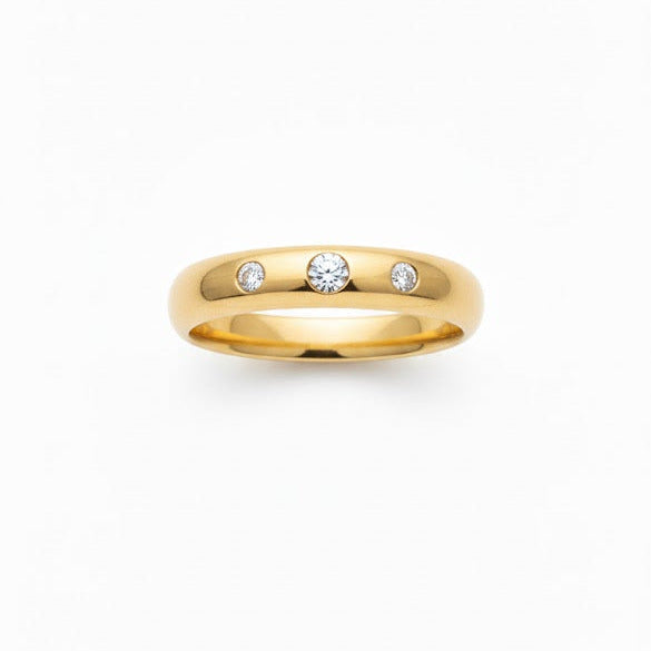 14kt Guldring m. 0,10 ct - 15050D10