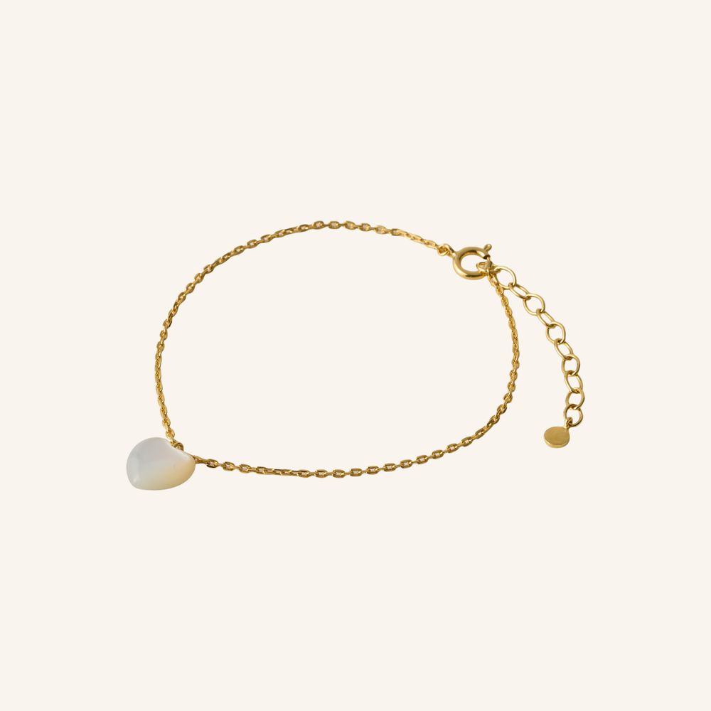 Pernille Corydon Ocean Heart armbånd forgyldt sølv - b-387-gp