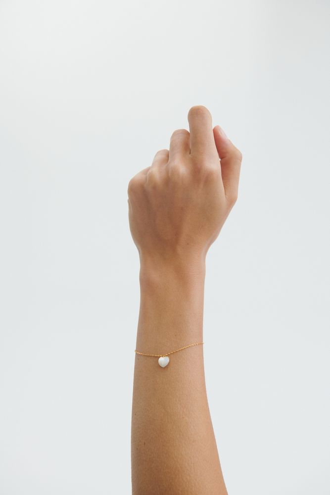 Pernille Corydon Ocean Heart armbånd forgyldt sølv - b-387-gp