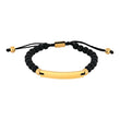 SON armbånd onyx/steel IP gold 19-25cm - 80890112800