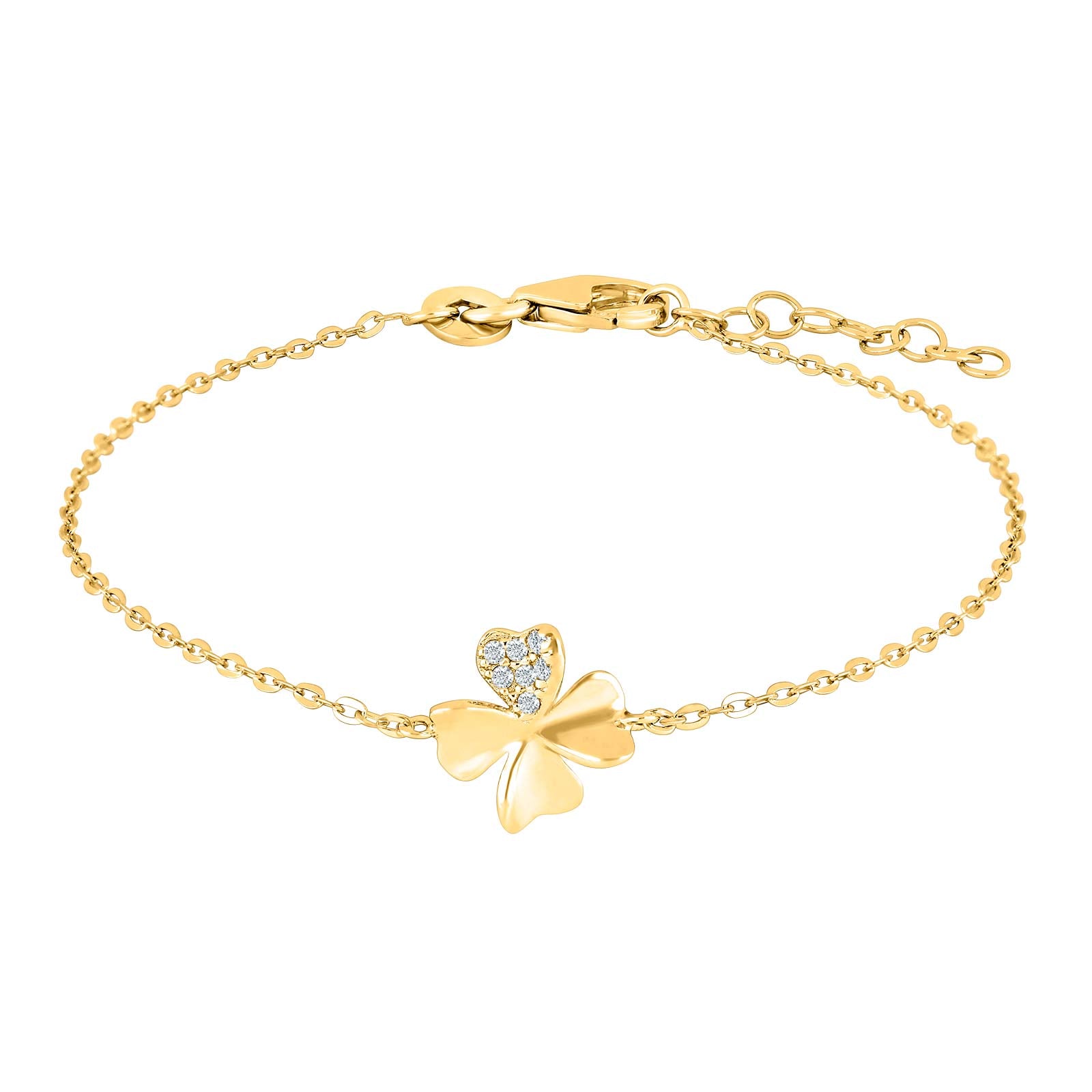 Joanlinor forgyldt firkløver armbånd - 80451135900