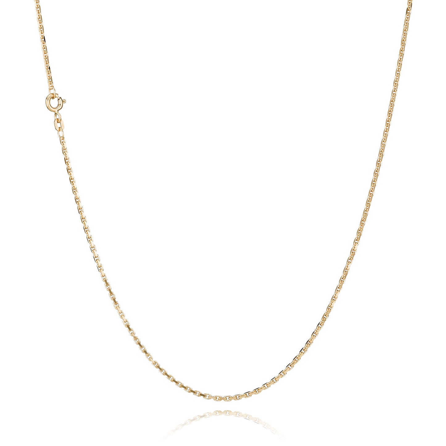 Anker facet halskæde i 14kt guld - A14