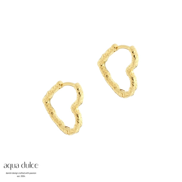 Aqua Dulce Love me heart Hoops - 5934