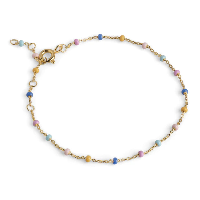Enamel Lola armbånd forgyldt sølv - B66G