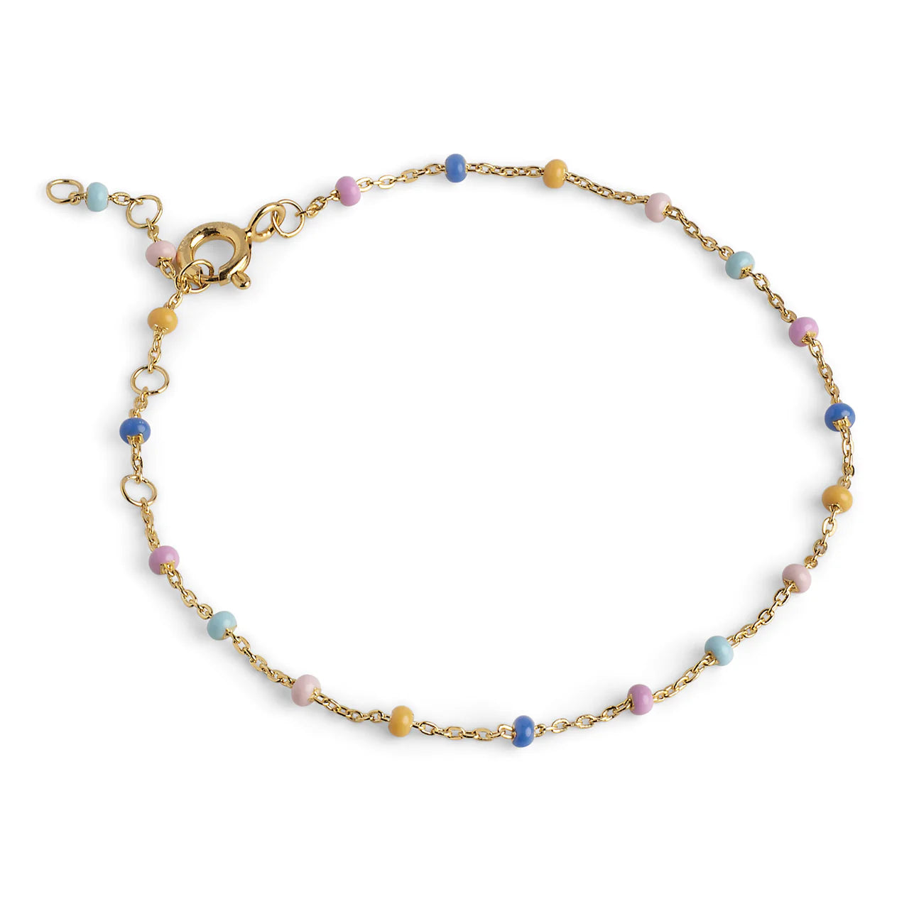 Enamel Lola armbånd forgyldt sølv - B66G