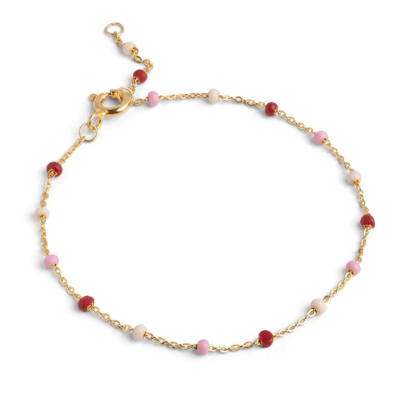 Enamel Lola armbånd forgyldt sølv - B66G
