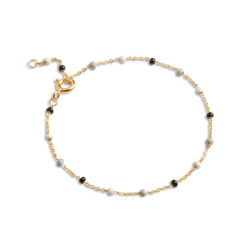 Enamel Lola armbånd forgyldt sølv - B66G