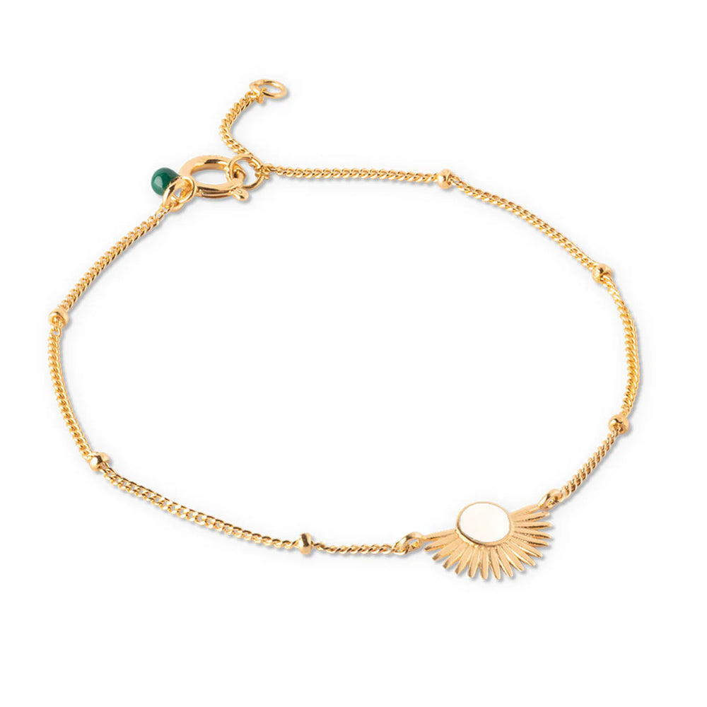 Enamel Soleil armbånd i forgyldt sterlingsølv - B78GM
