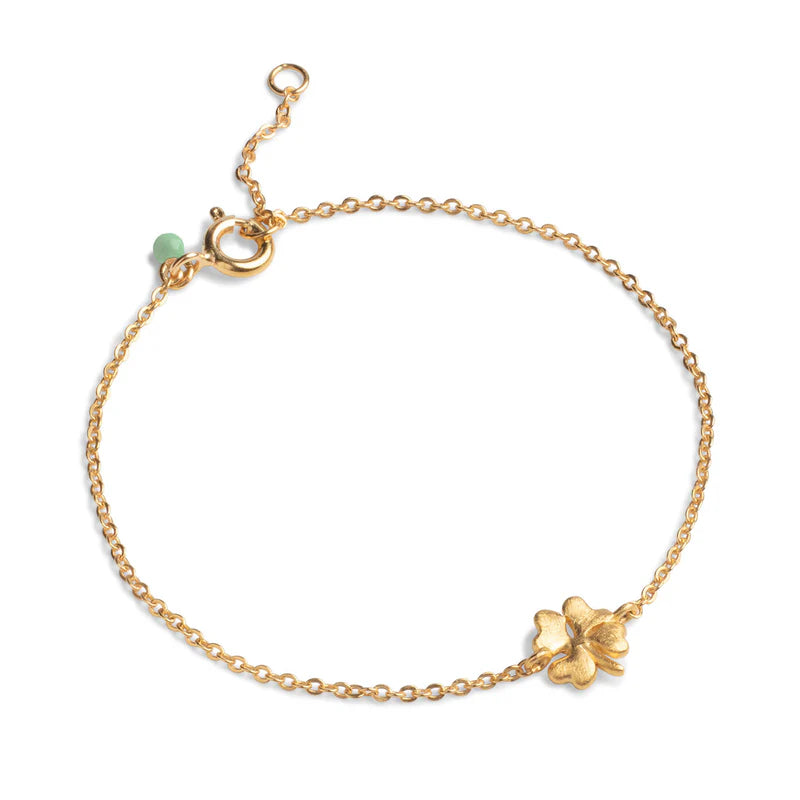 Enamel armbånd firkløver - B148GM