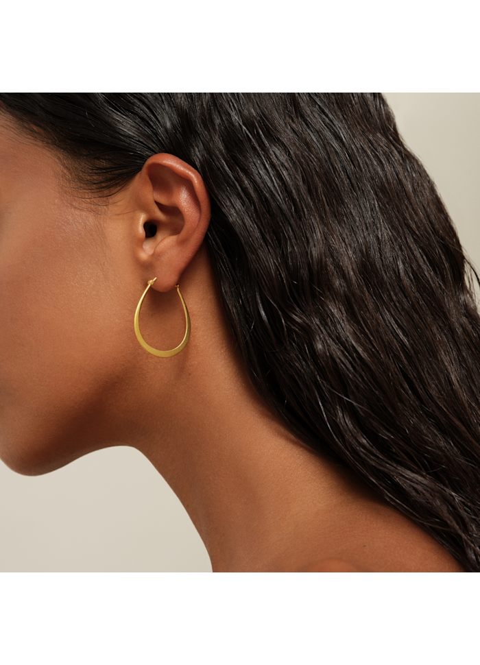 Julie Sandlau Classic Pear hoop - SDM74GD