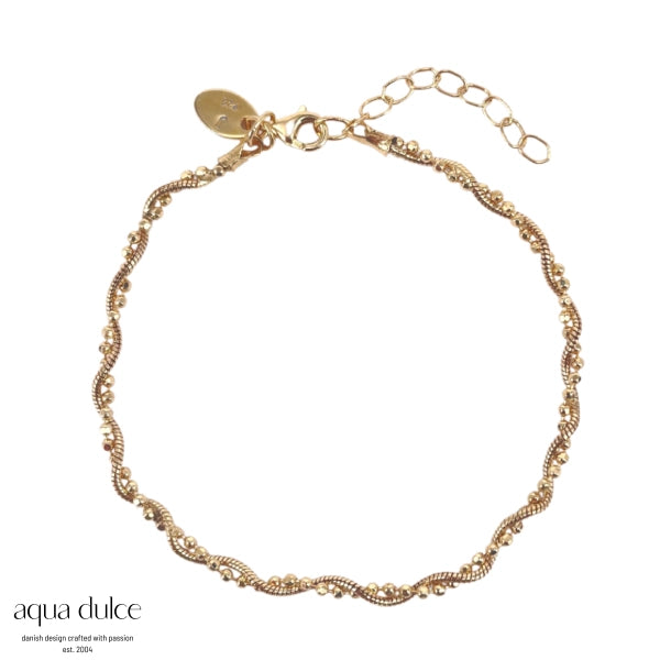 Aqua Dulce Marianna armbånd forgyldt sølv - 5742