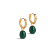 Enamel øreringe - E429G-petrol