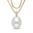 14kt brilliant perlevedhæng 0,02ct - 25FVP10