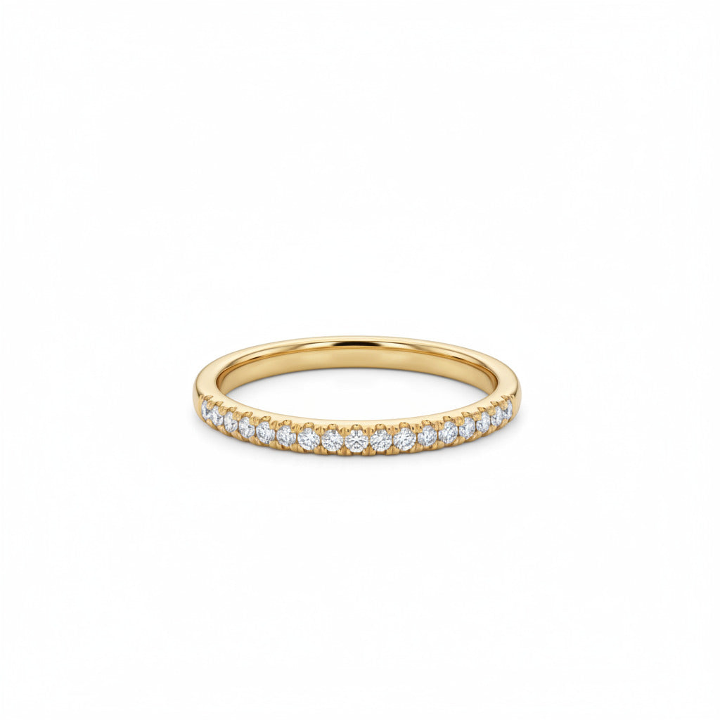 Memoire alliancering m. 0,19ct brillanter - 15025D19