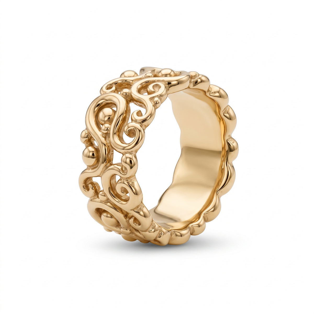 Krummelure ring i 14kt rødguld - 15012