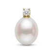 Perlevedhæng 14kt m. brilliant 0,10ct - 25FVP9510