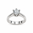 Solitaire diamant ring i 14kt hvidguld m. 0,70ct diamant- 16013D70