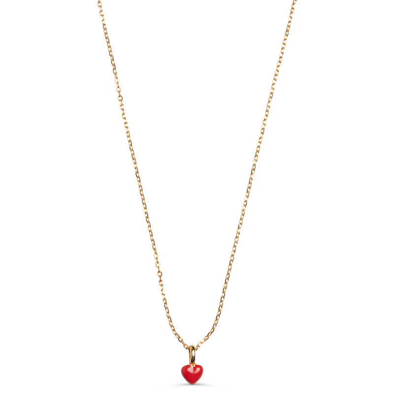 Enamel Amore halskæde forgyldt sølv - N127G
