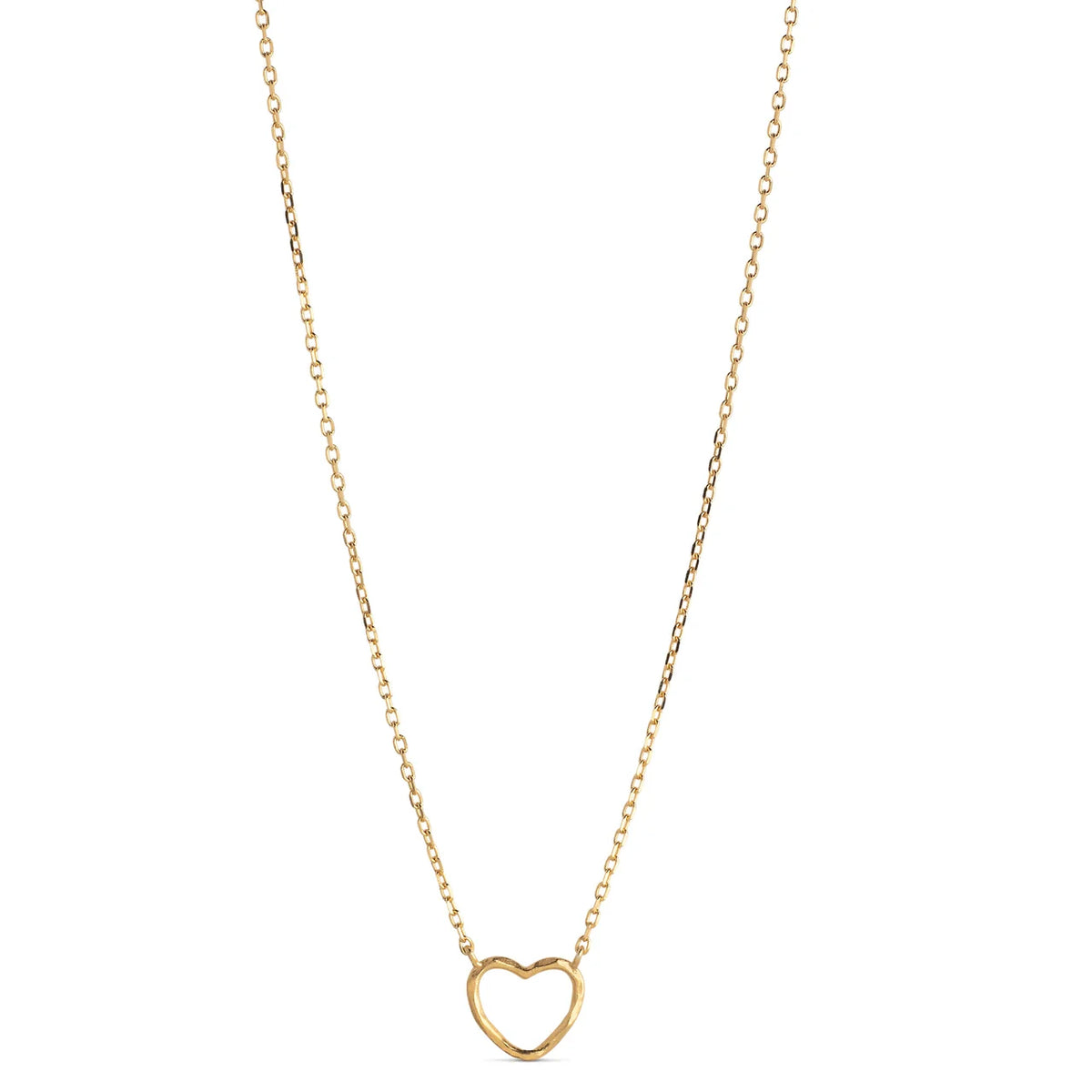 Enamel organic heart halskæde - N102GM