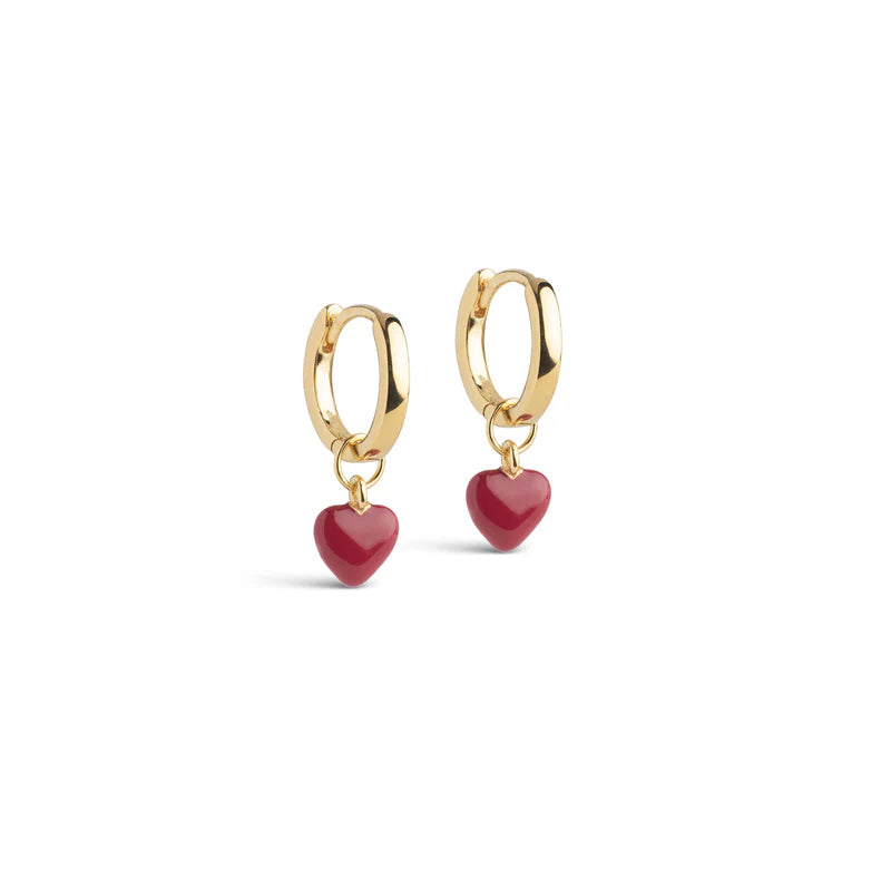 Enamel Amore øreringe - E376G-Bordeaux