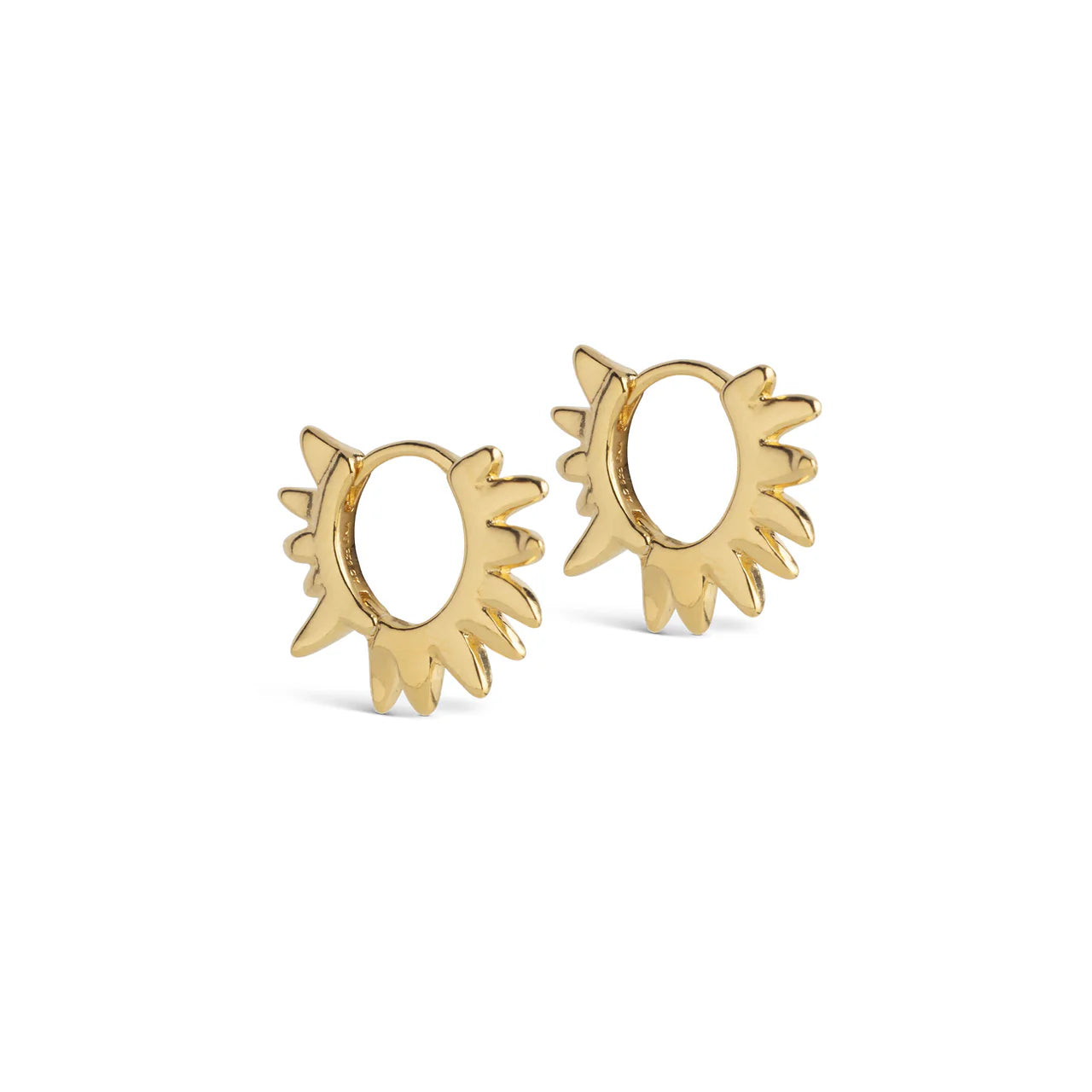 Enamel Hoops, Sunshine Leaves - E422G
