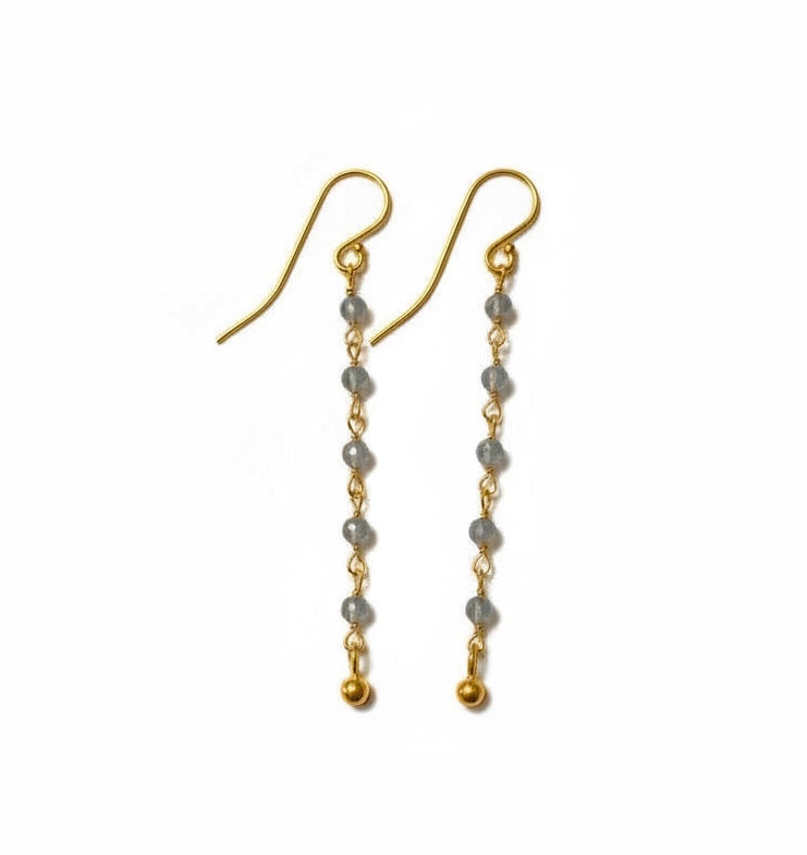 Karma Sti øreringe - Labradorith