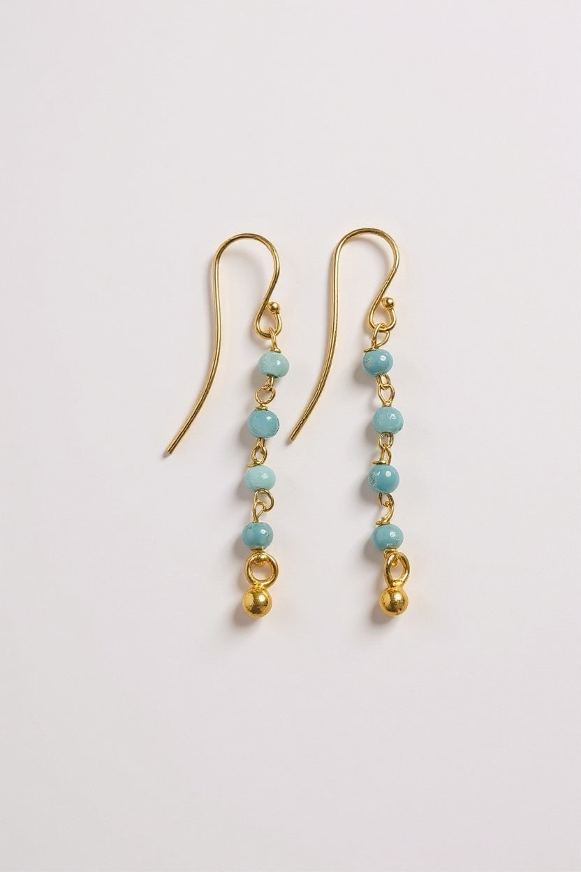 Karma Sti øreringe - lyseblå Calcedon