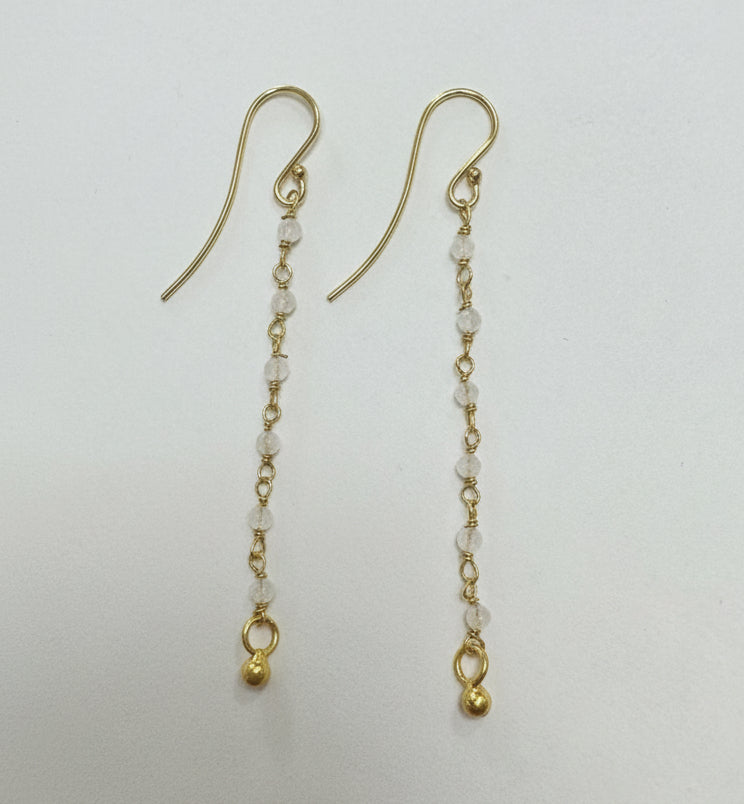 Karma Sti øreringe - Rosa kvarts