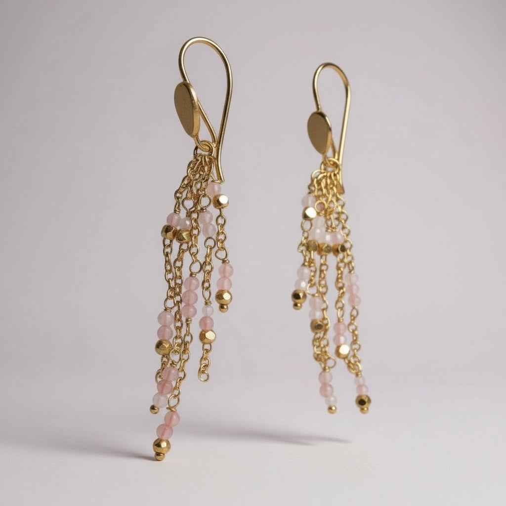 Karma Dans øreringe - Rosakvarts