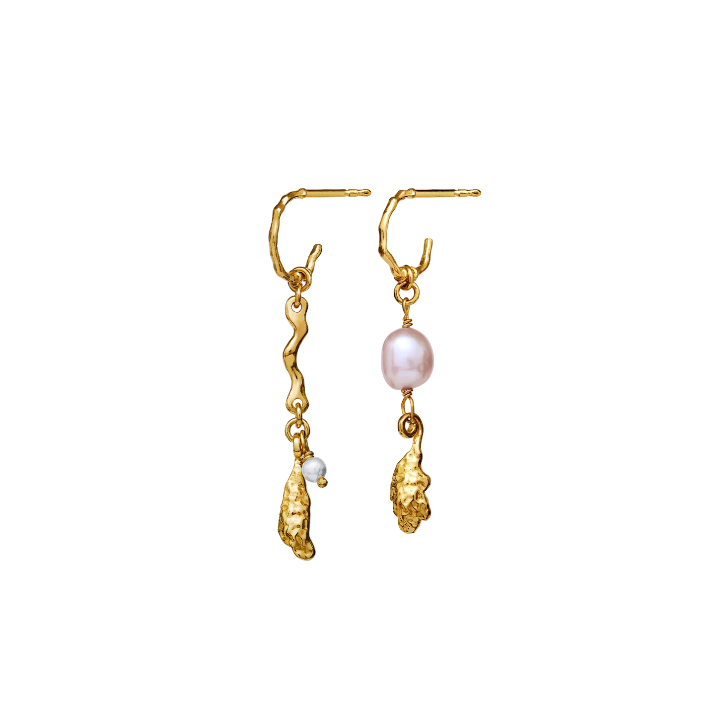 Maanesten Lyric forgyldte øreringe - 9687A