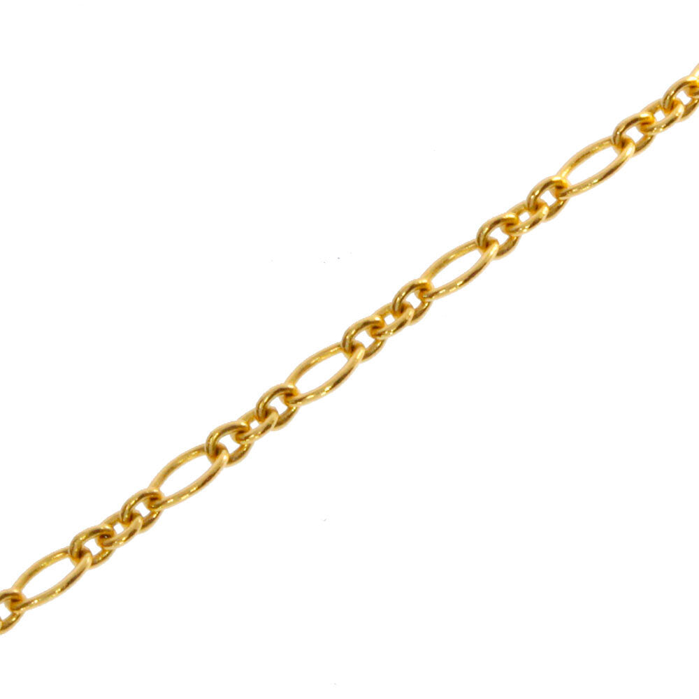 Permanent ankelkæde - 18kt figaro