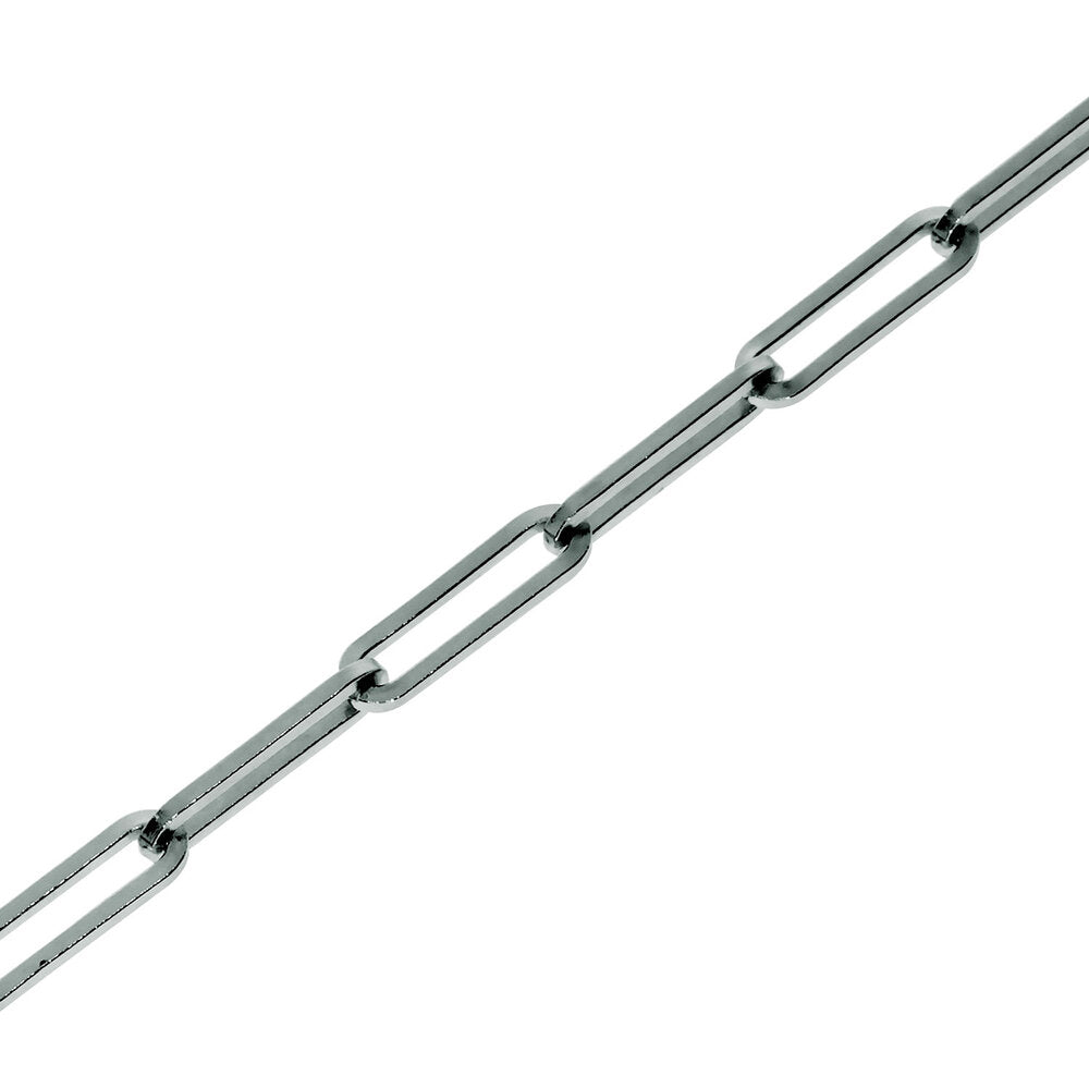 Permanent ankelkæde - 18kt flad rektangulær kæde