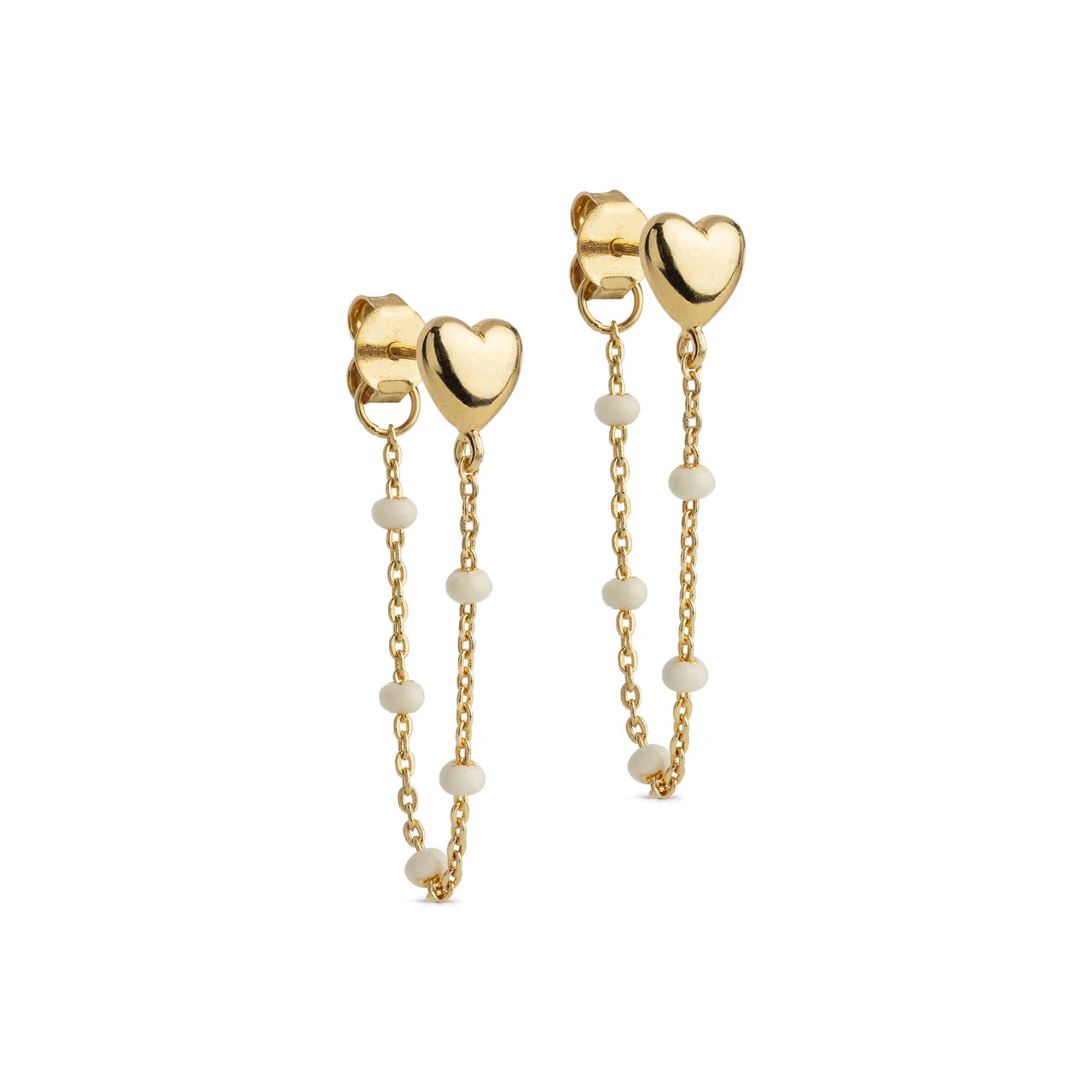 Enamel Lola Heart øreringe - E441G-Daisy