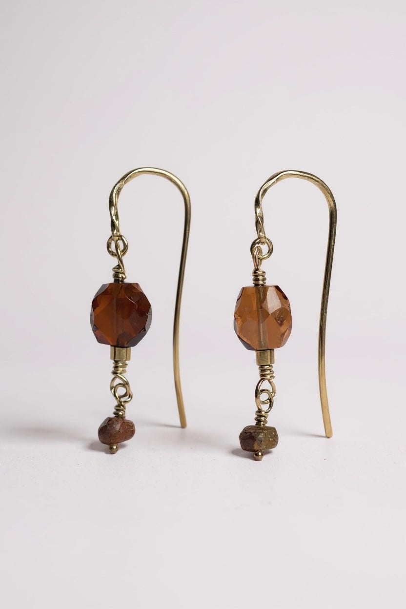 14 kt guldøreringe med turmalin - 25023T