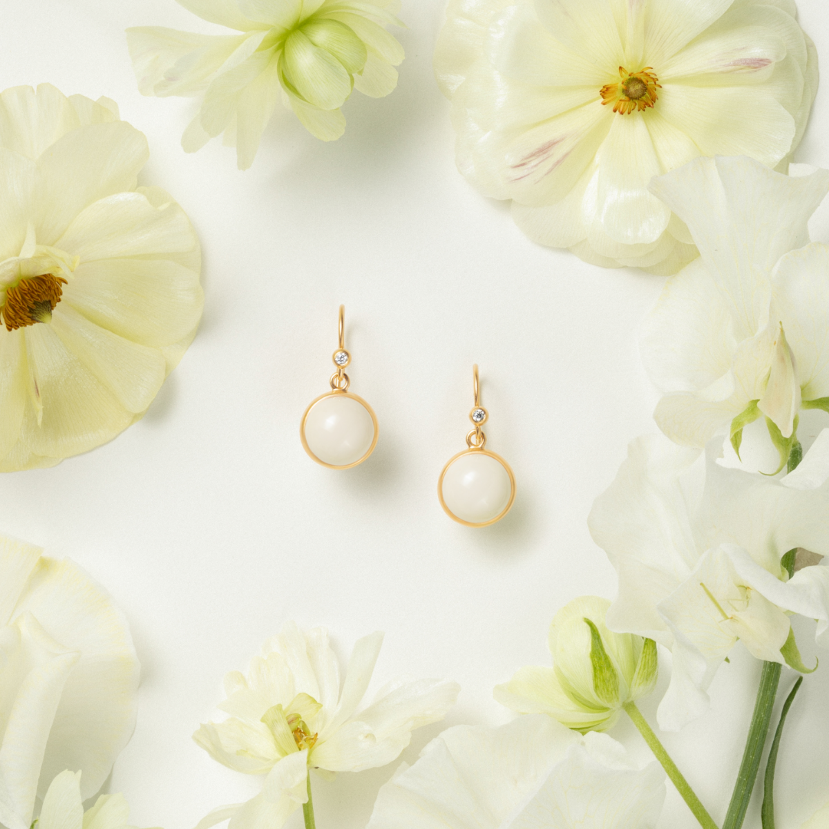 Julie Sandlau Ørering Ivory krystal - HKS181GD