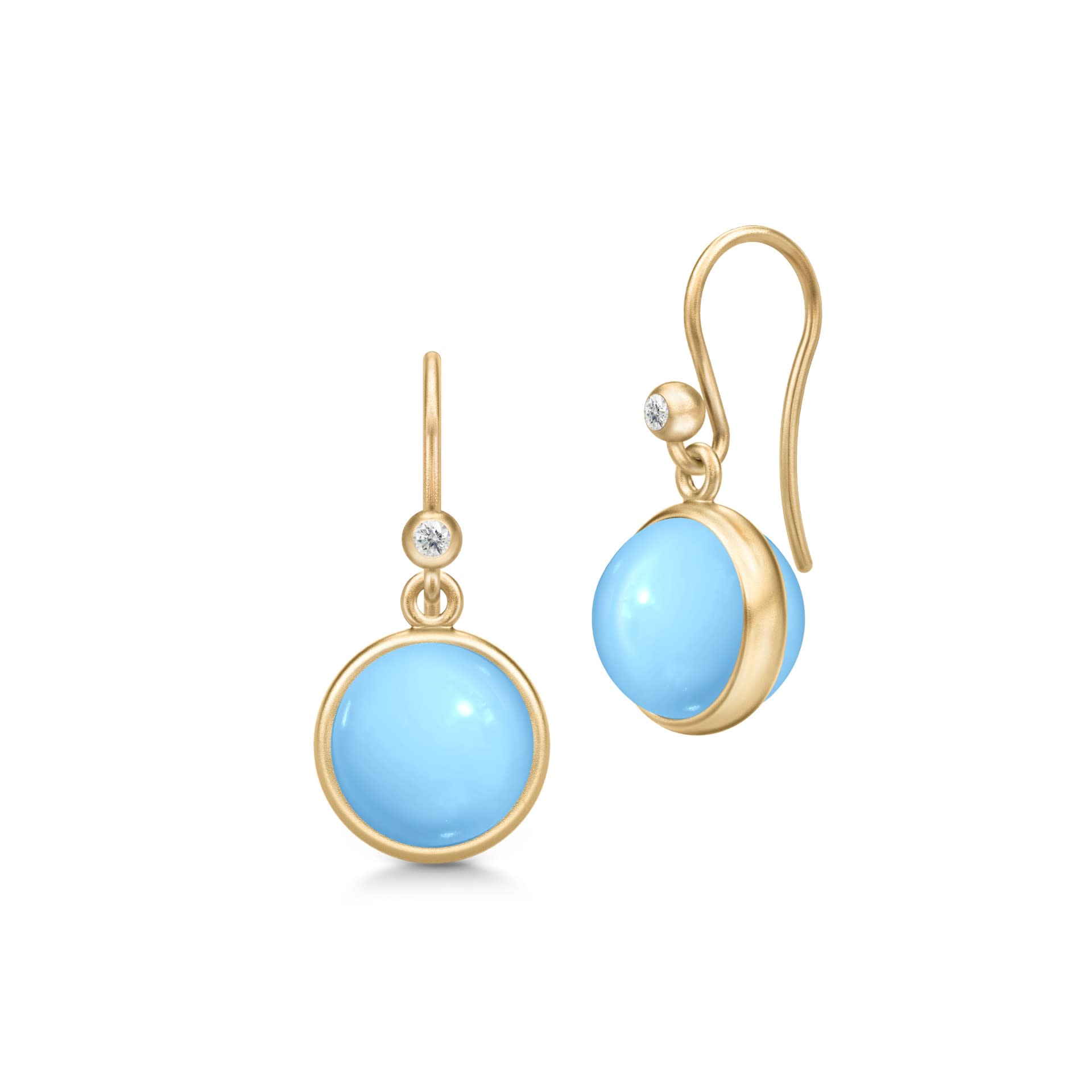 Julie Sandlau Ørering turkis krystal - HKS181GD