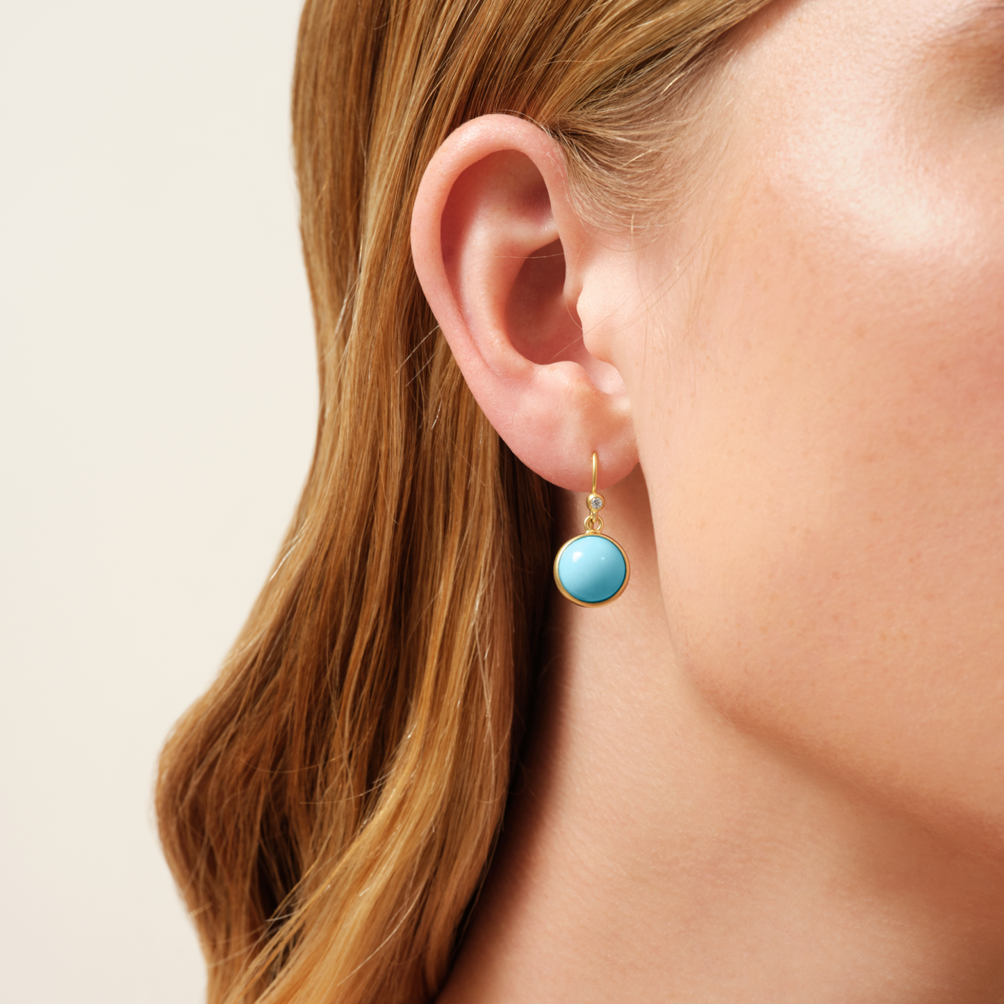 Julie Sandlau Ørering turkis krystal - HKS181GD
